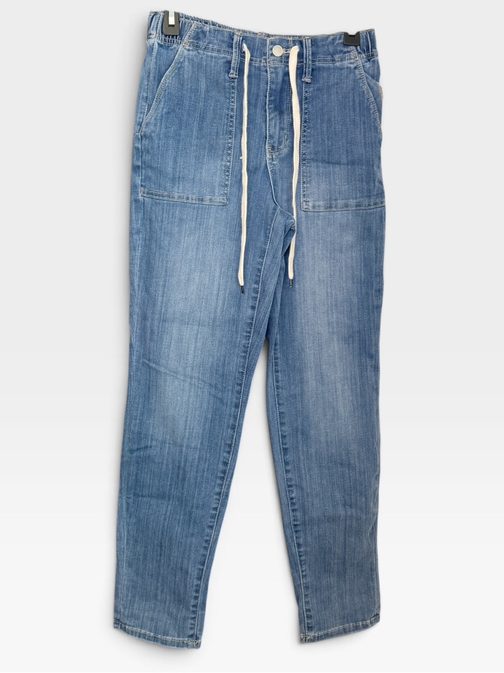 Judy Blue Light Blue Relaxed Drawstring Jeans - Picture 1 of 4